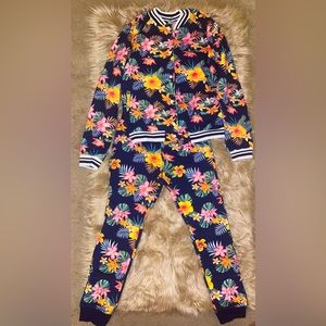 Dark Blue Floral Sweatsuit..never worn..brand new with tags
